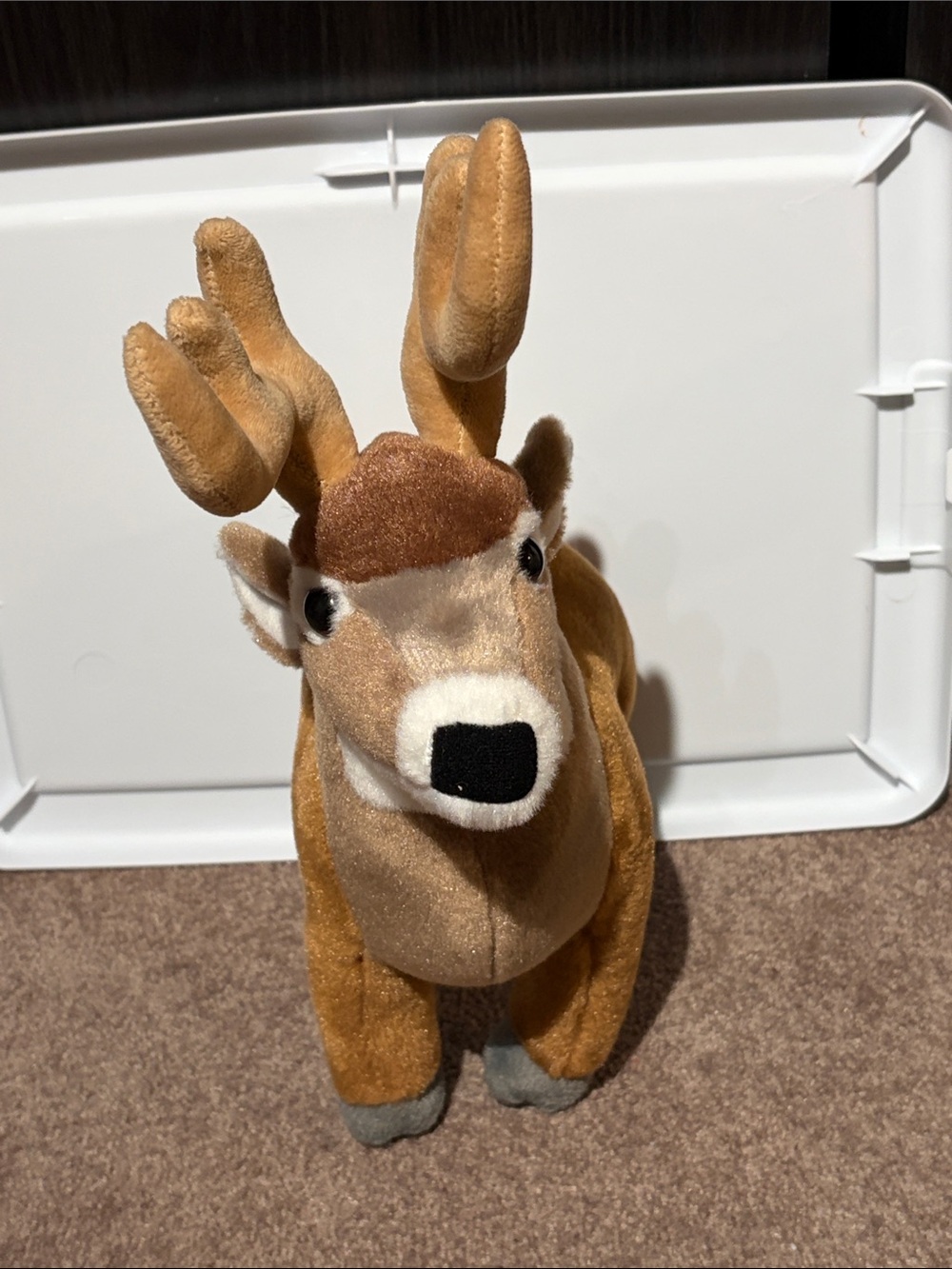 White tailed Deer buck Stuffed Animal - Brown Antler Plush